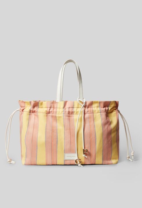 Grand sac cabas rayé