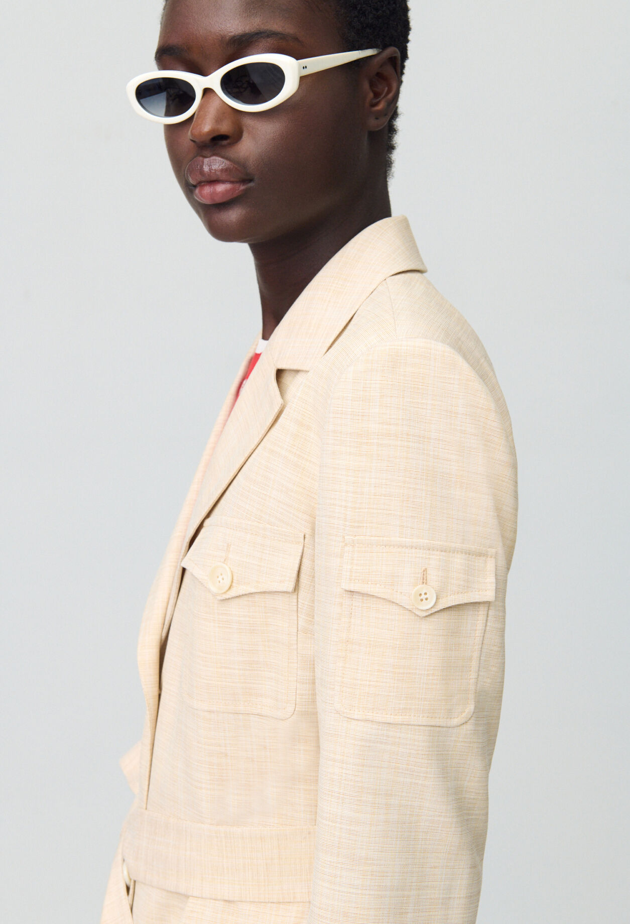 Veste saharienne ceinturée