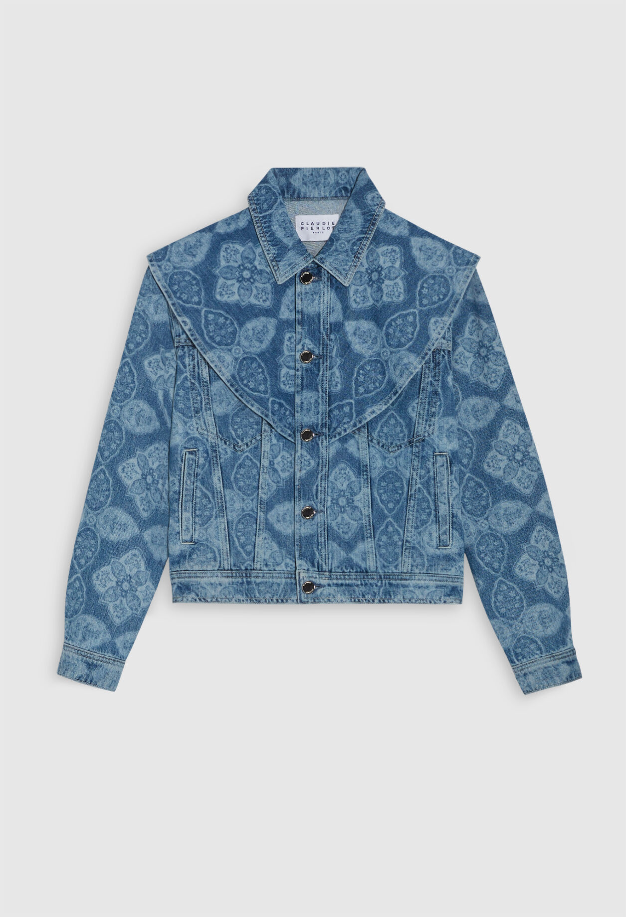 Veste en jean imprimee