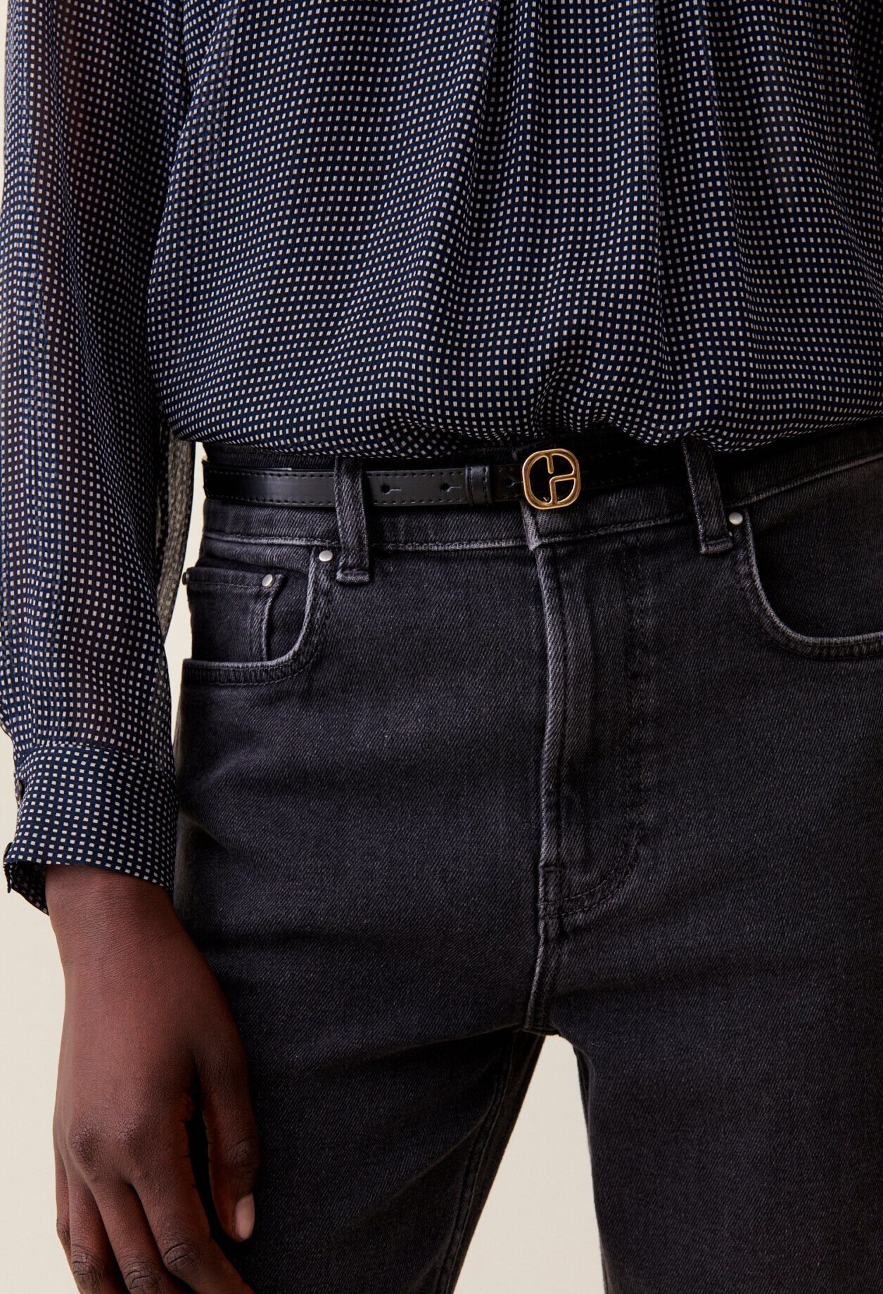 Ceinture cuir boucle CP