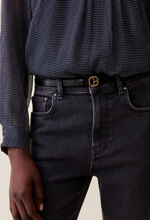Ceinture cuir boucle CP