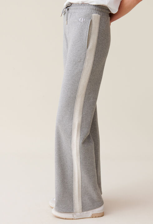 Pantalon confort contrasté gris