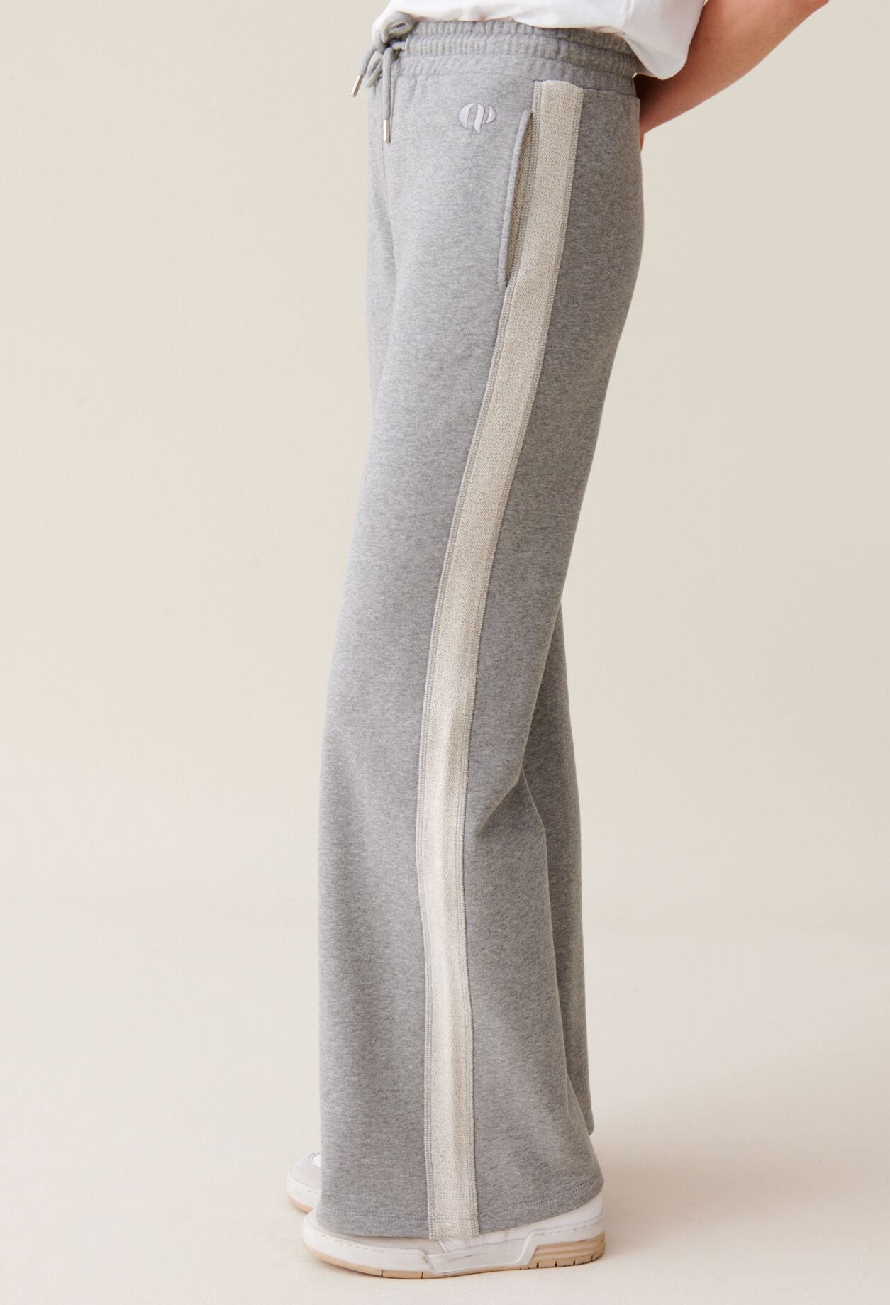 Pantalon confort contrasté gris