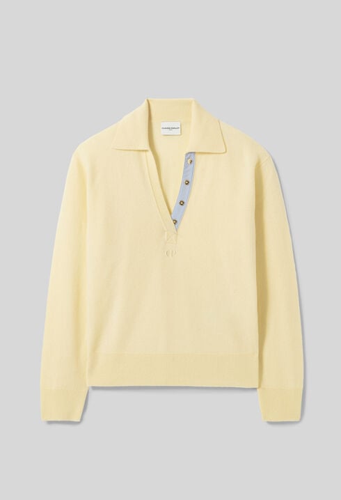 Pull polo laine