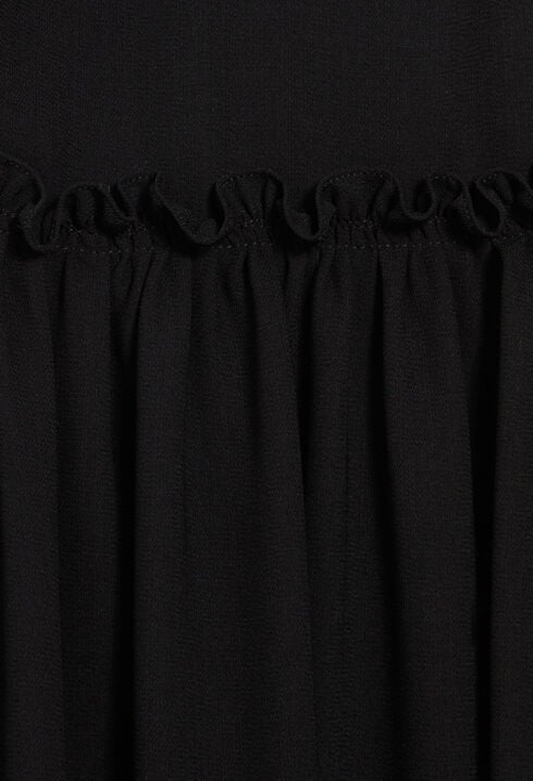 Robe courte volants noire