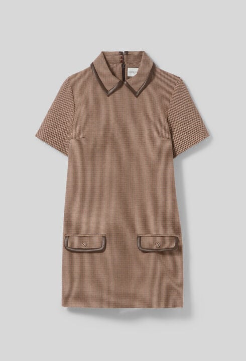 Robe droite avec cuir