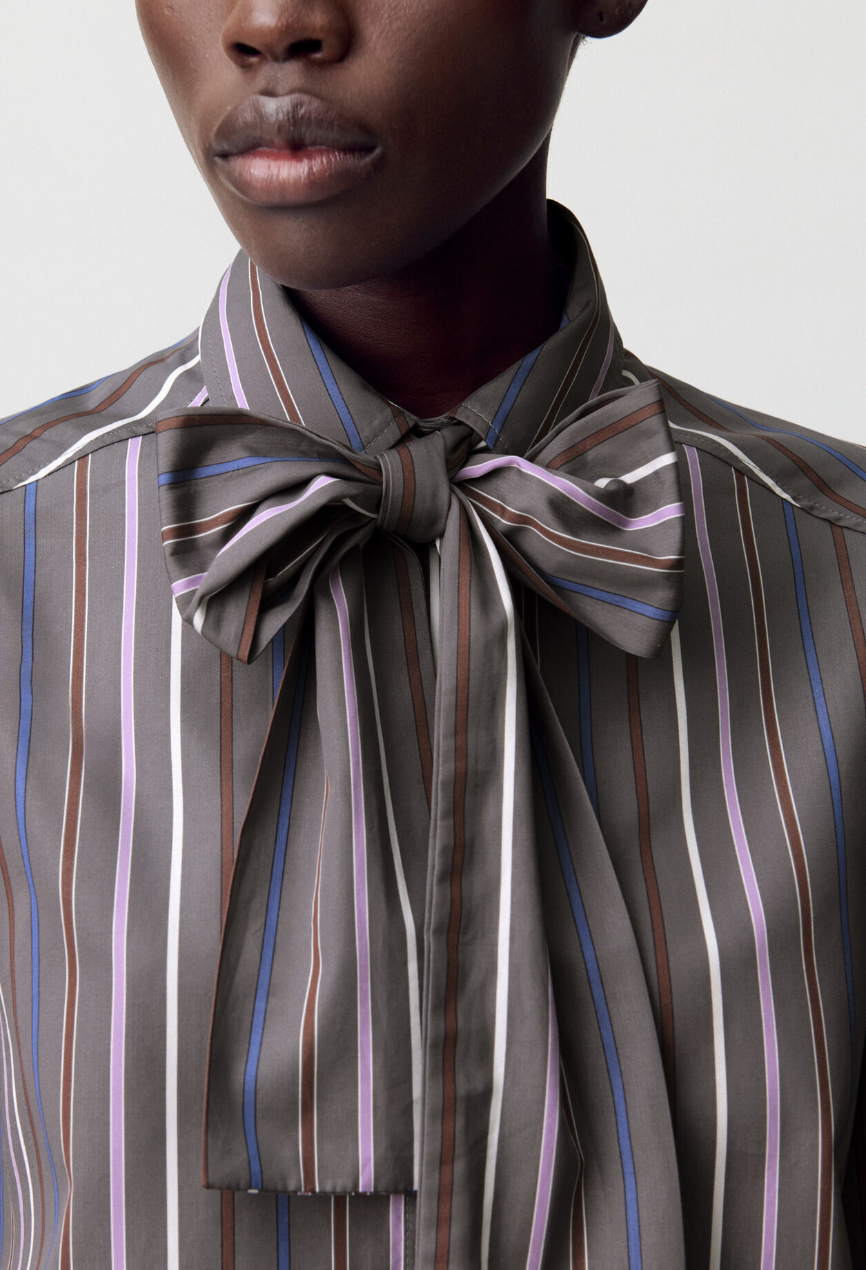 Chemise lavallière rayures