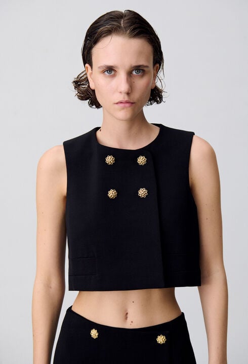 Top veston sans manches