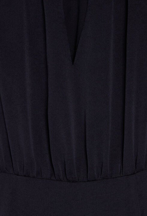 Robe courte volantée marine