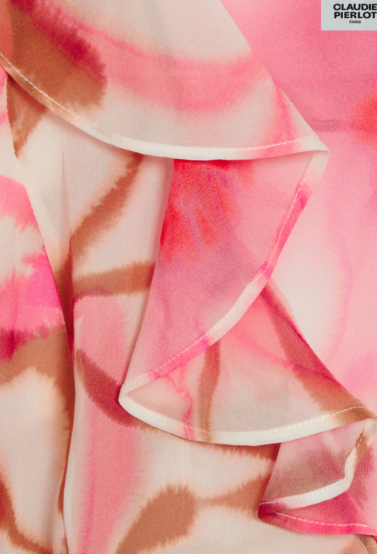 Chemisier soie imprim&eacute; aquarelle