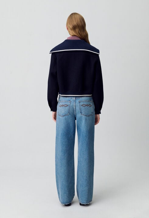 Manteau court laine