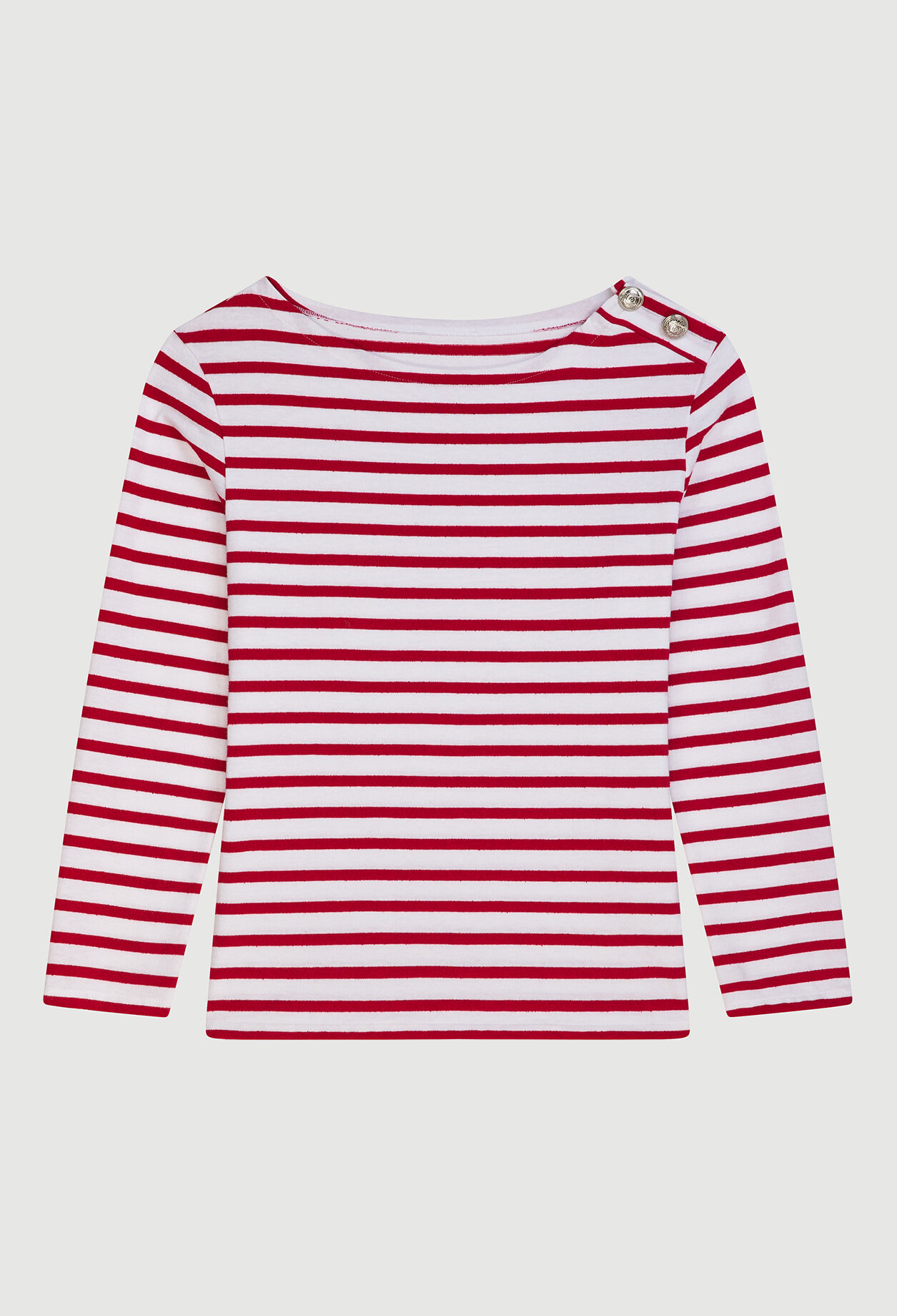 T-shirt à rayures rouges
