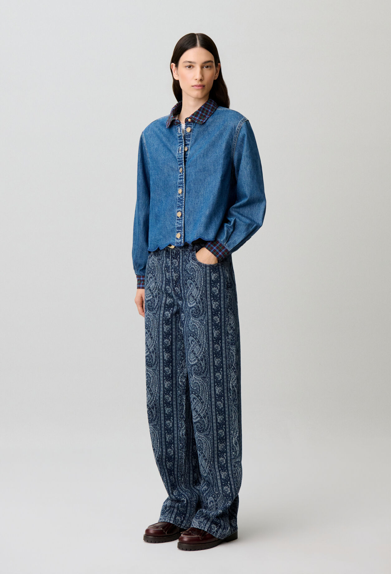 Chemise denim coton