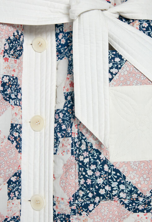 Manteau matelass&eacute; &agrave; motifs patchwork
