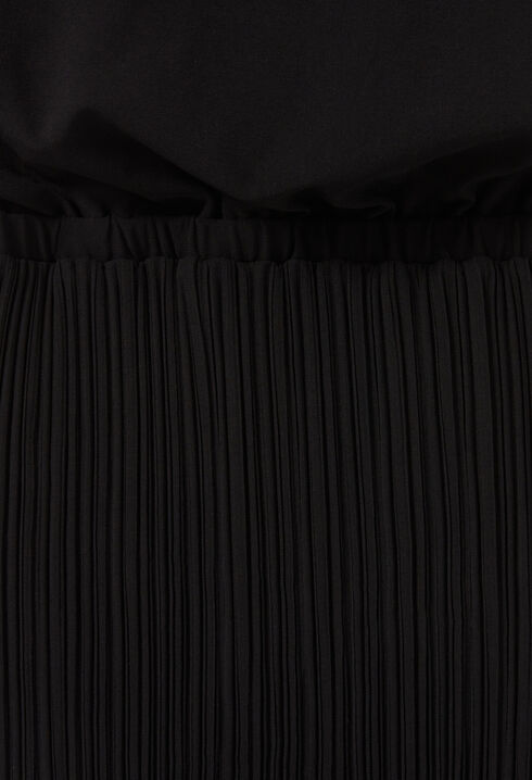 Robe 7/8ème col rond élastiquée