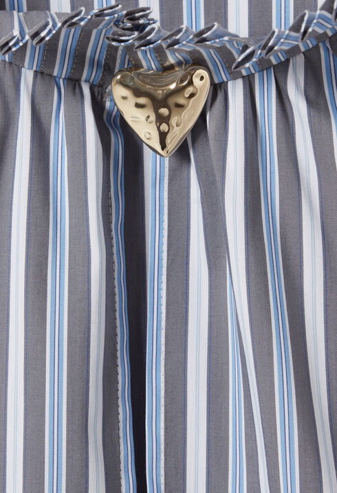 Blouse rayée col victorien