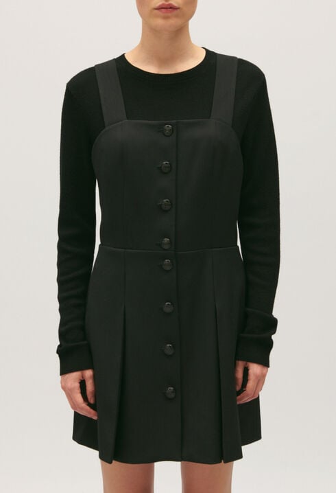 Robe courte bretelles noire