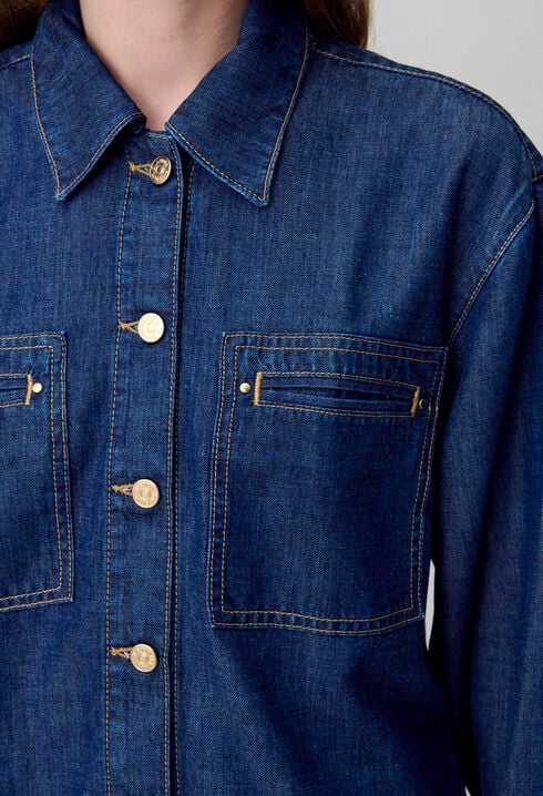 Chemise denim oversize