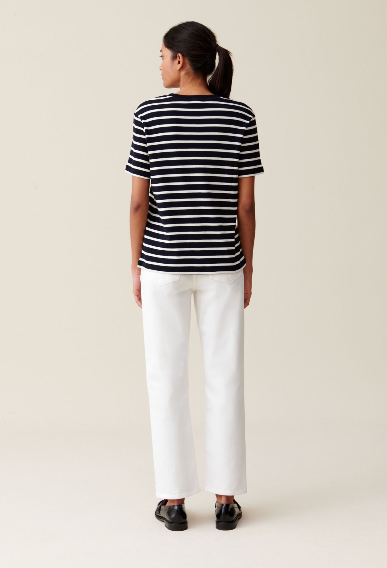 T-shirt marinière broderie Jean Toto 