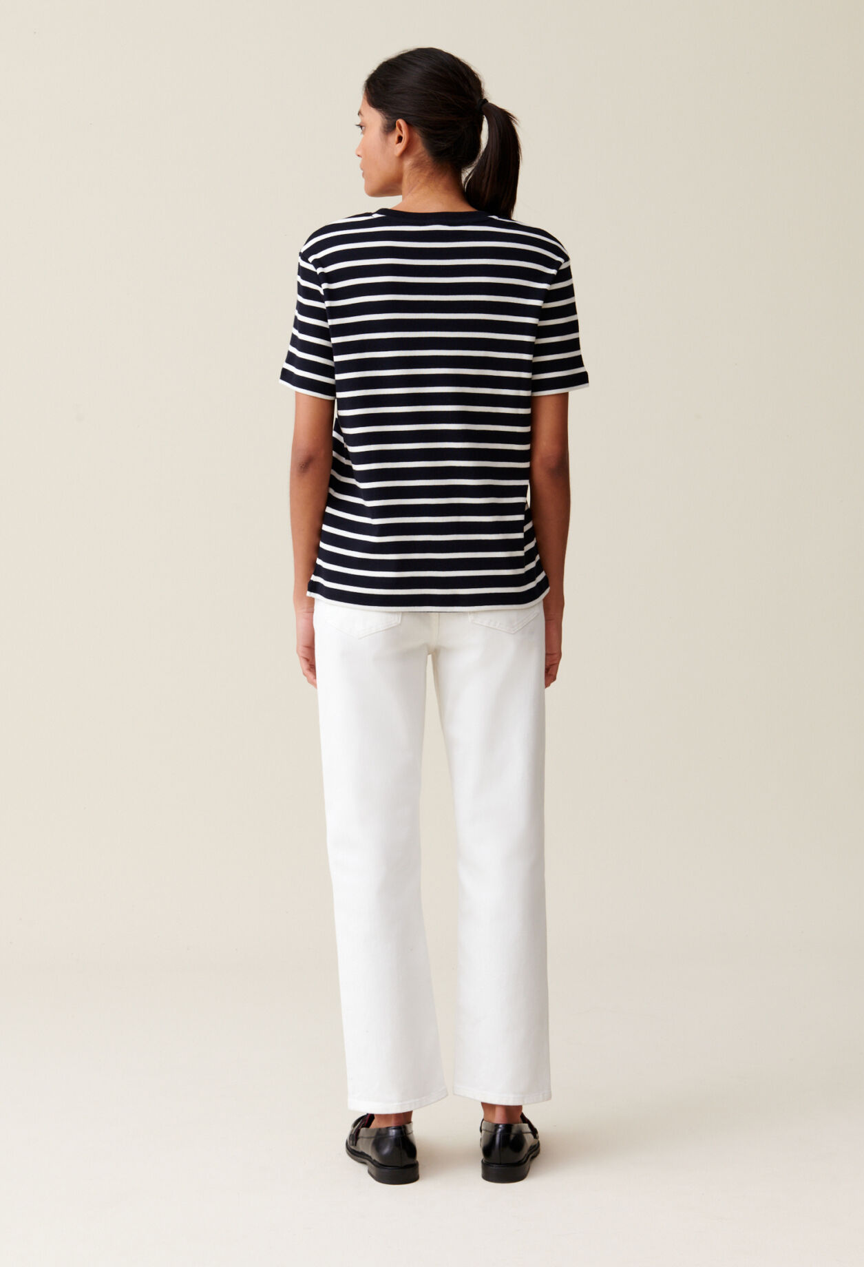 T-shirt marinière broderie Jean Toto