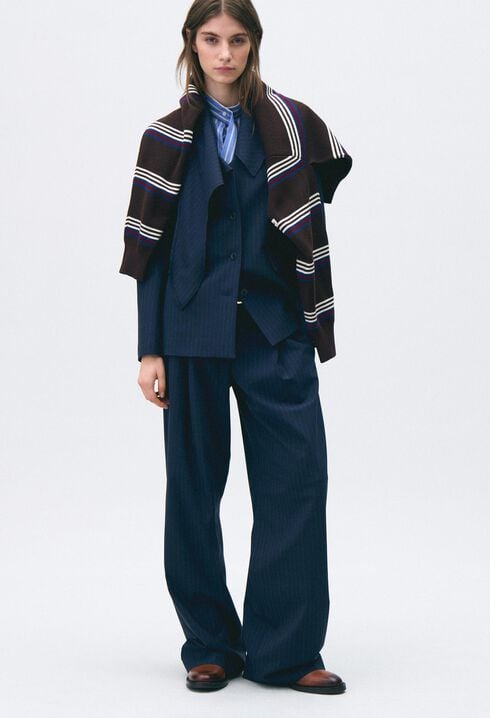 Pantalon laine m&eacute;lang&eacute;e