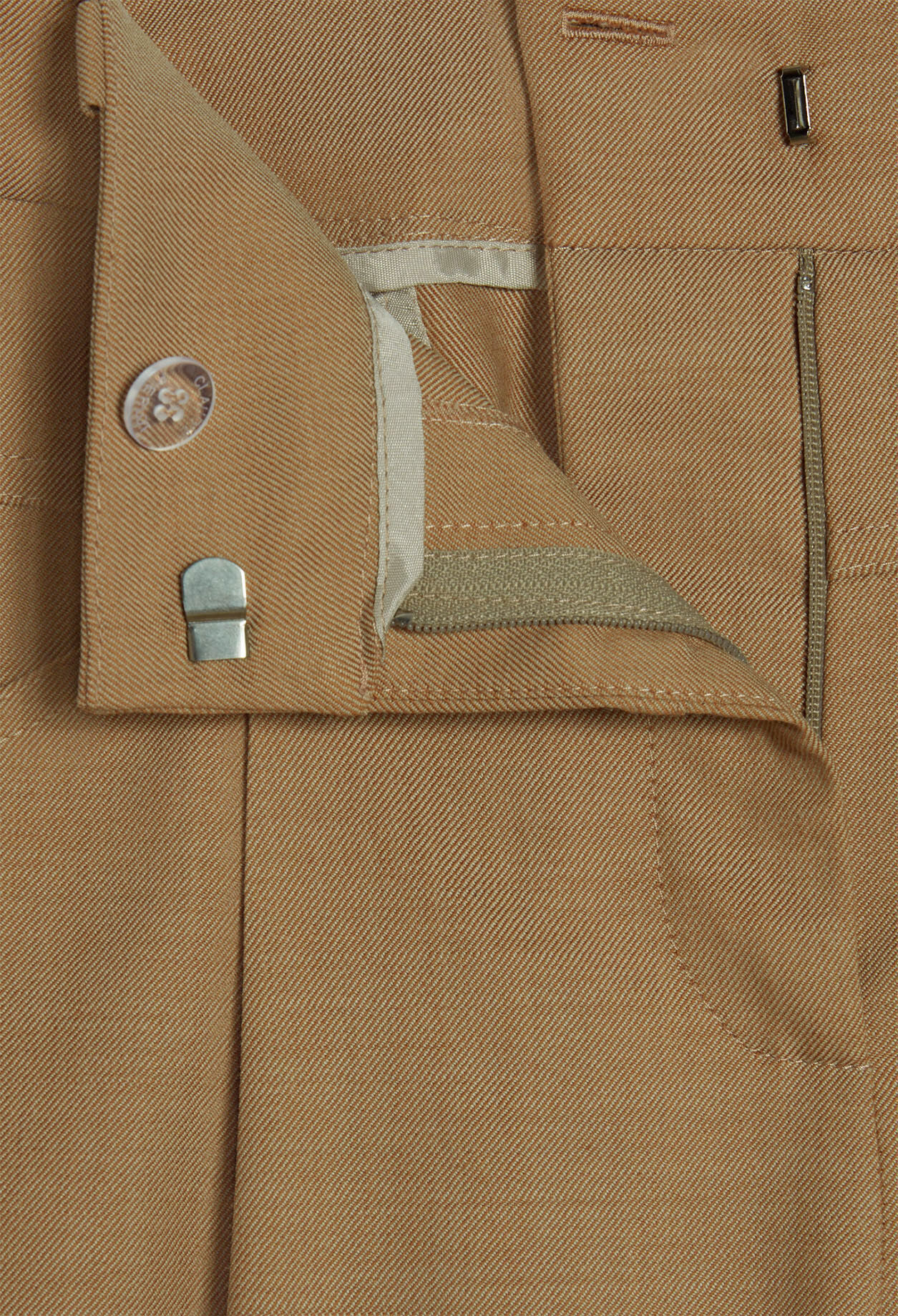 Pantalon à revers laine traçable