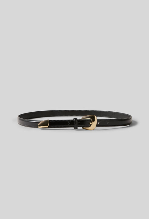 Ceinture cuir boucle organique