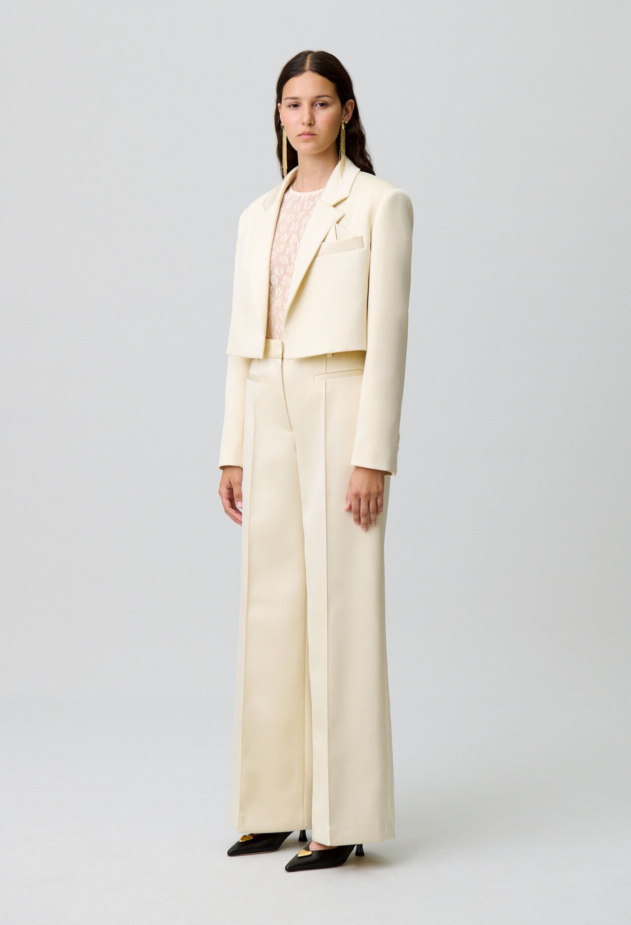Veste satinée tailleur
