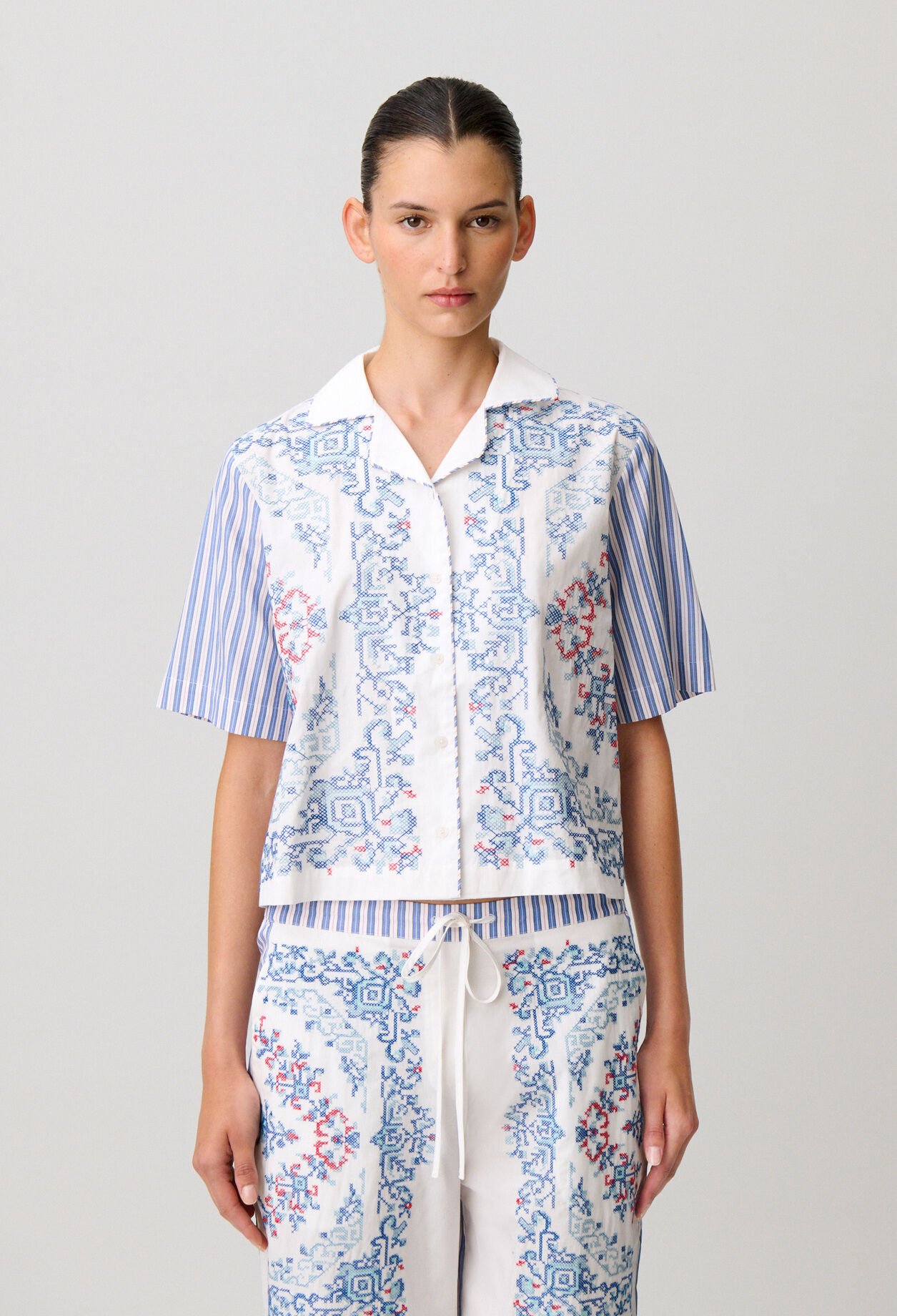 Chemise coton ray&eacute;es