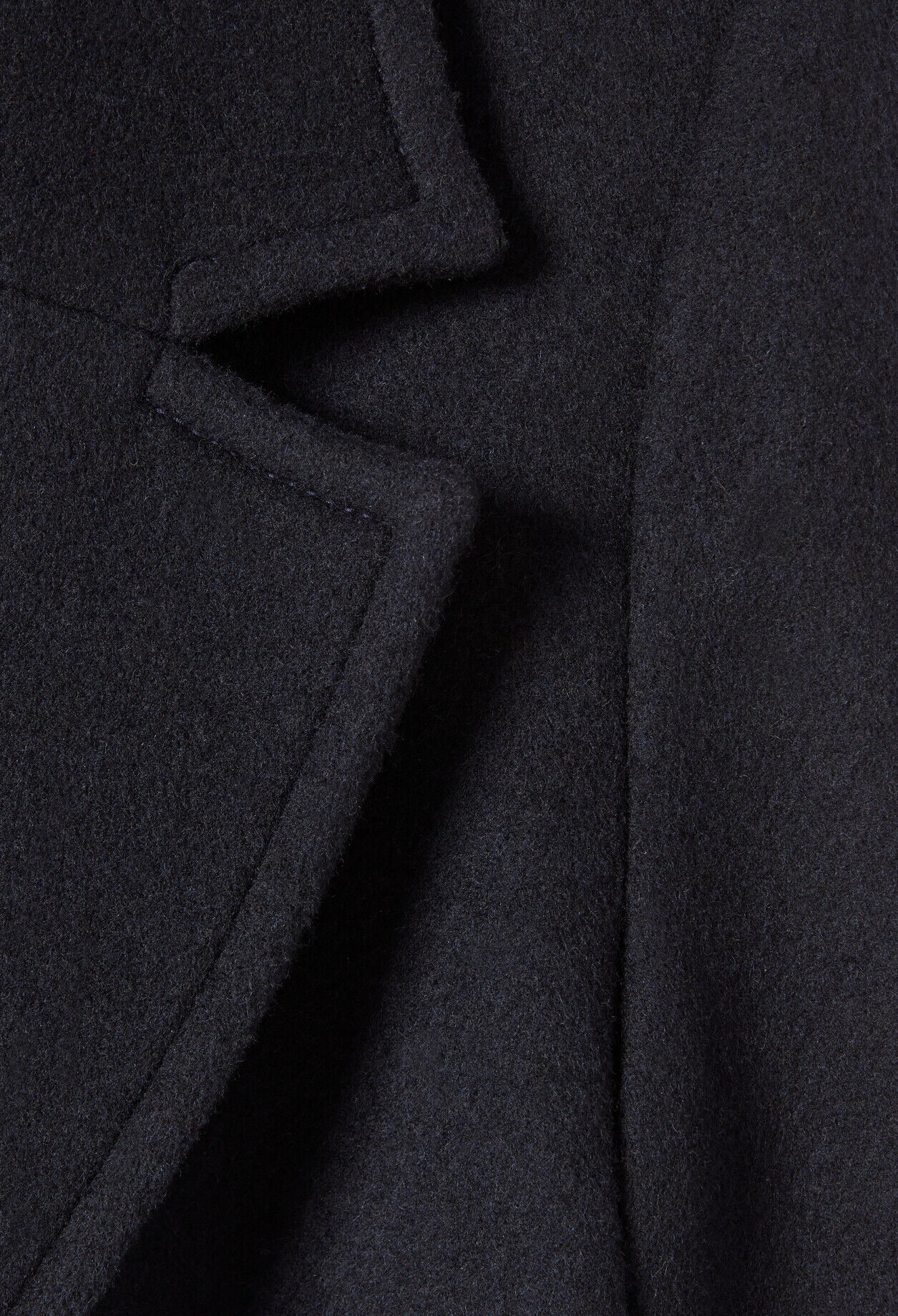 Manteau long croisé laine