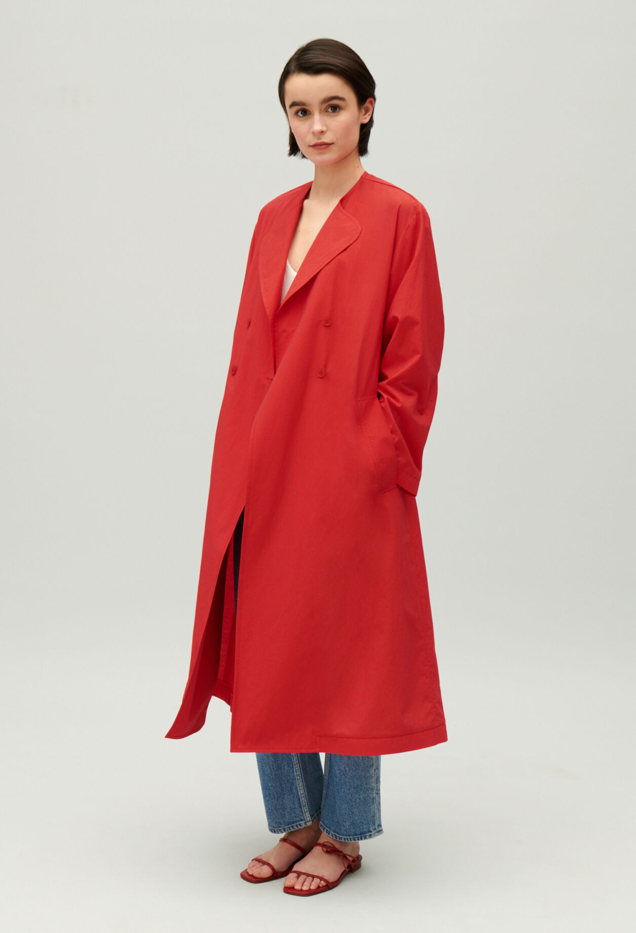 Trench femme rouge clearance