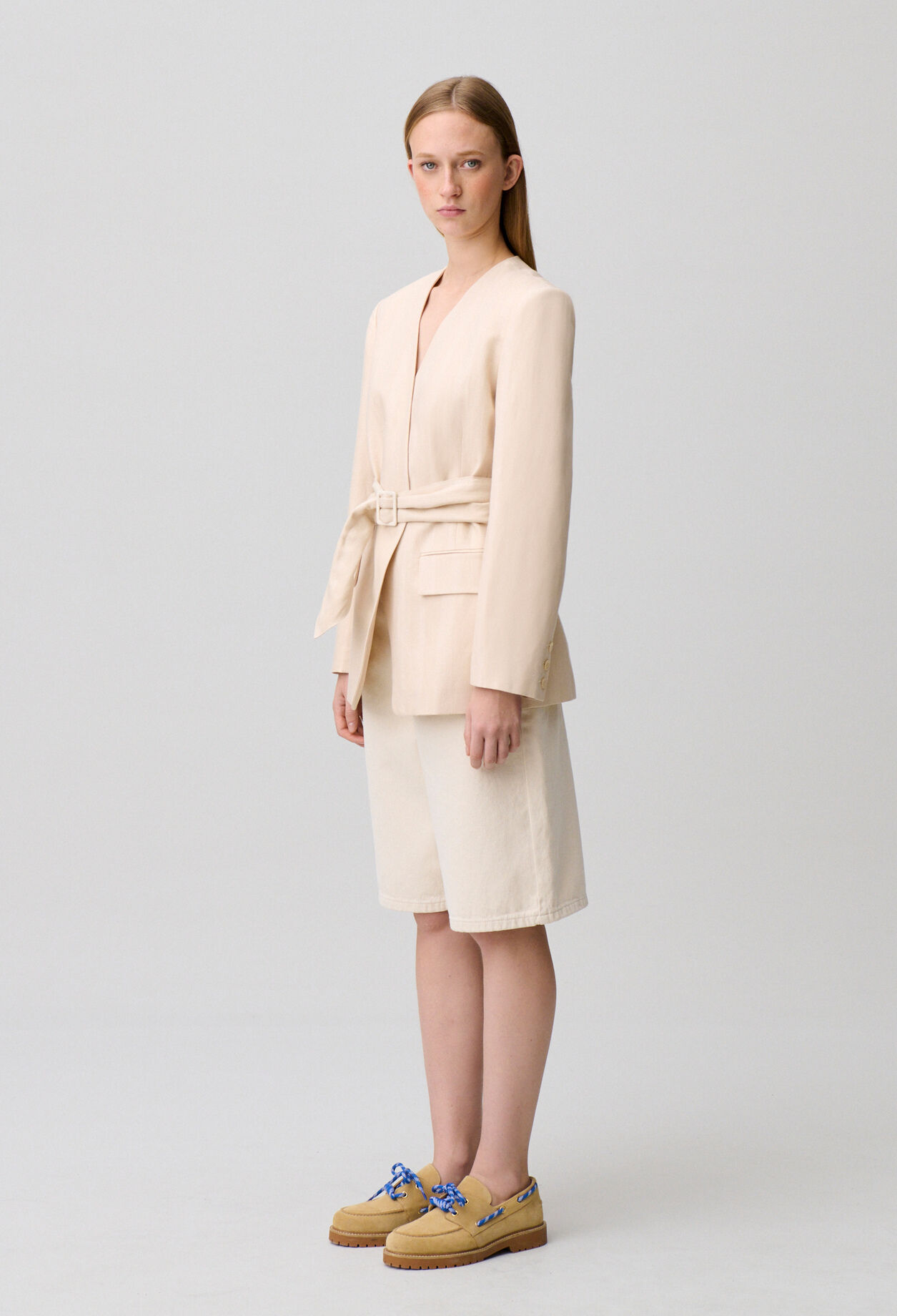 Veste tailleur col kimono
