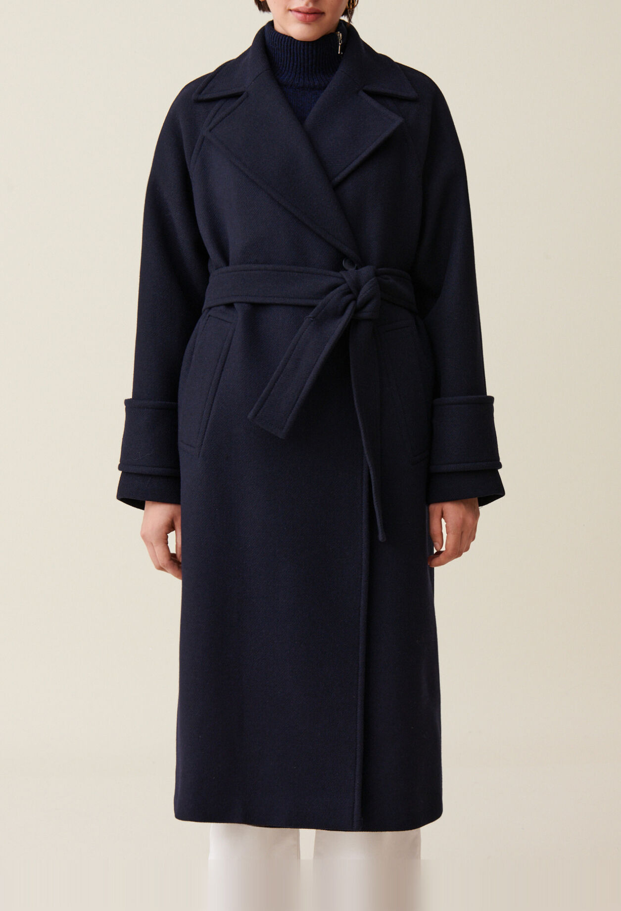 Manteau laine esprit trench-coat