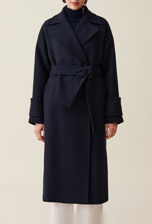 Manteau laine esprit trench-coat