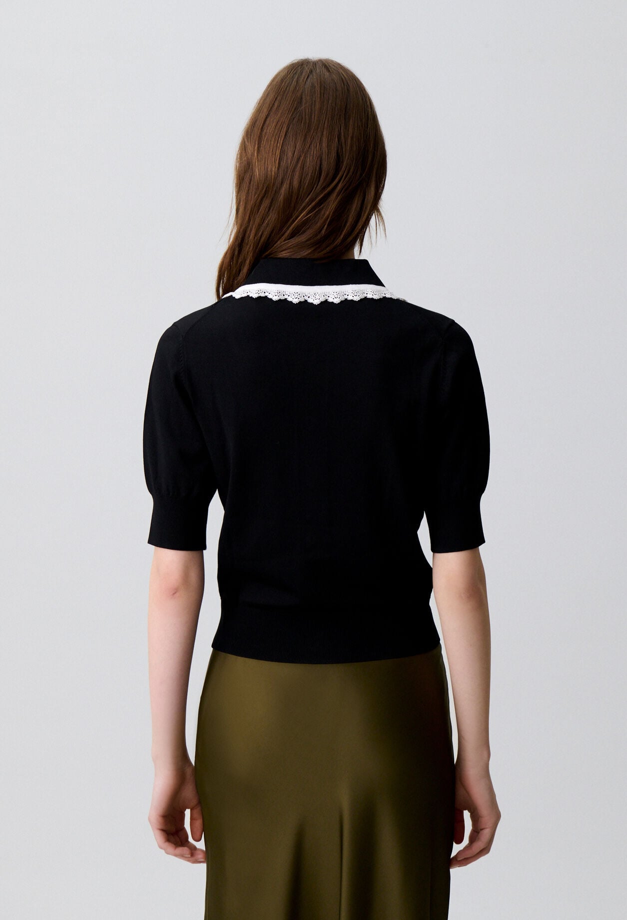Cardigan maille dentelle