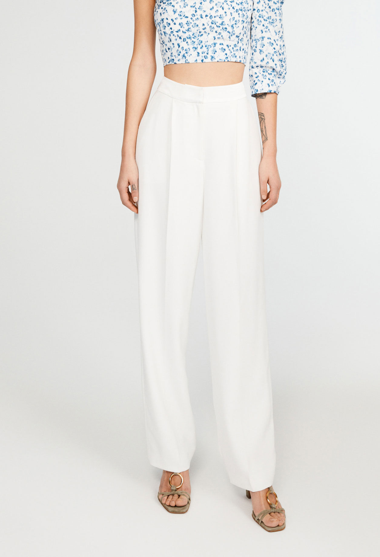 Pantalon de tailleur blanc