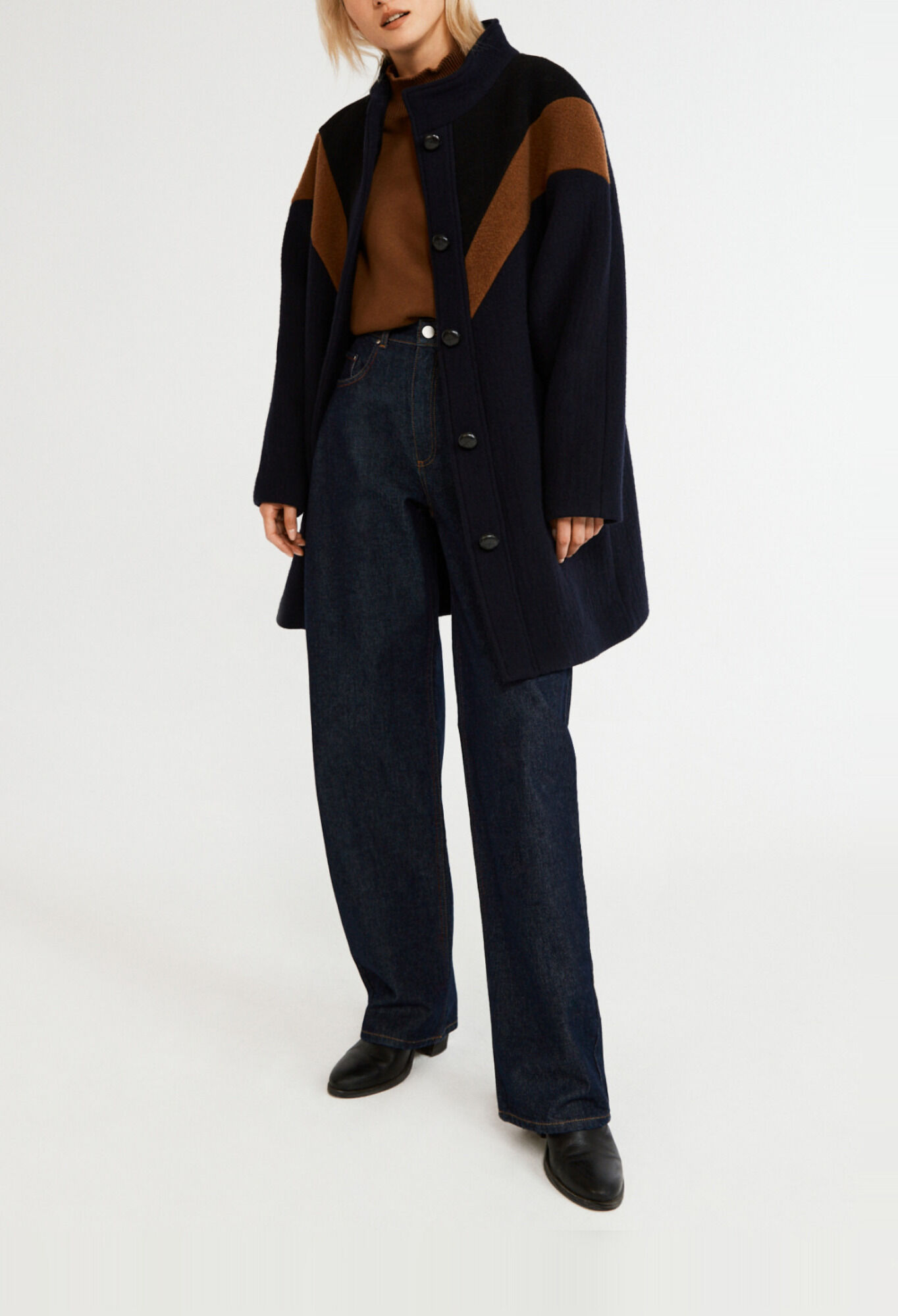 Manteau claudie pierlot bleu marine 2025