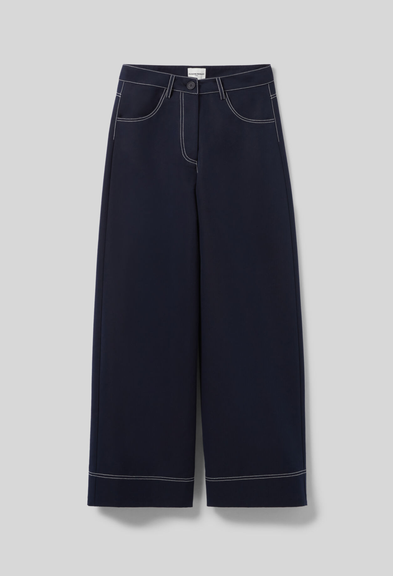 Pantalon large à ourlets