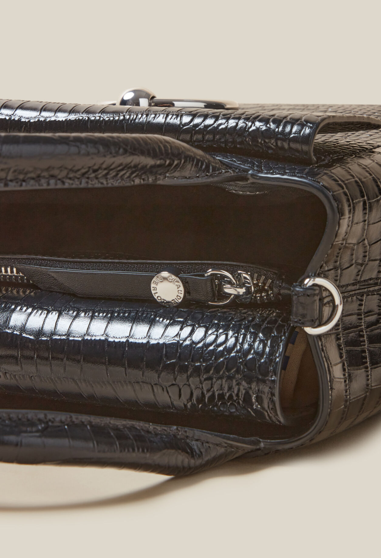 Sac Anouck cuir texturé noir