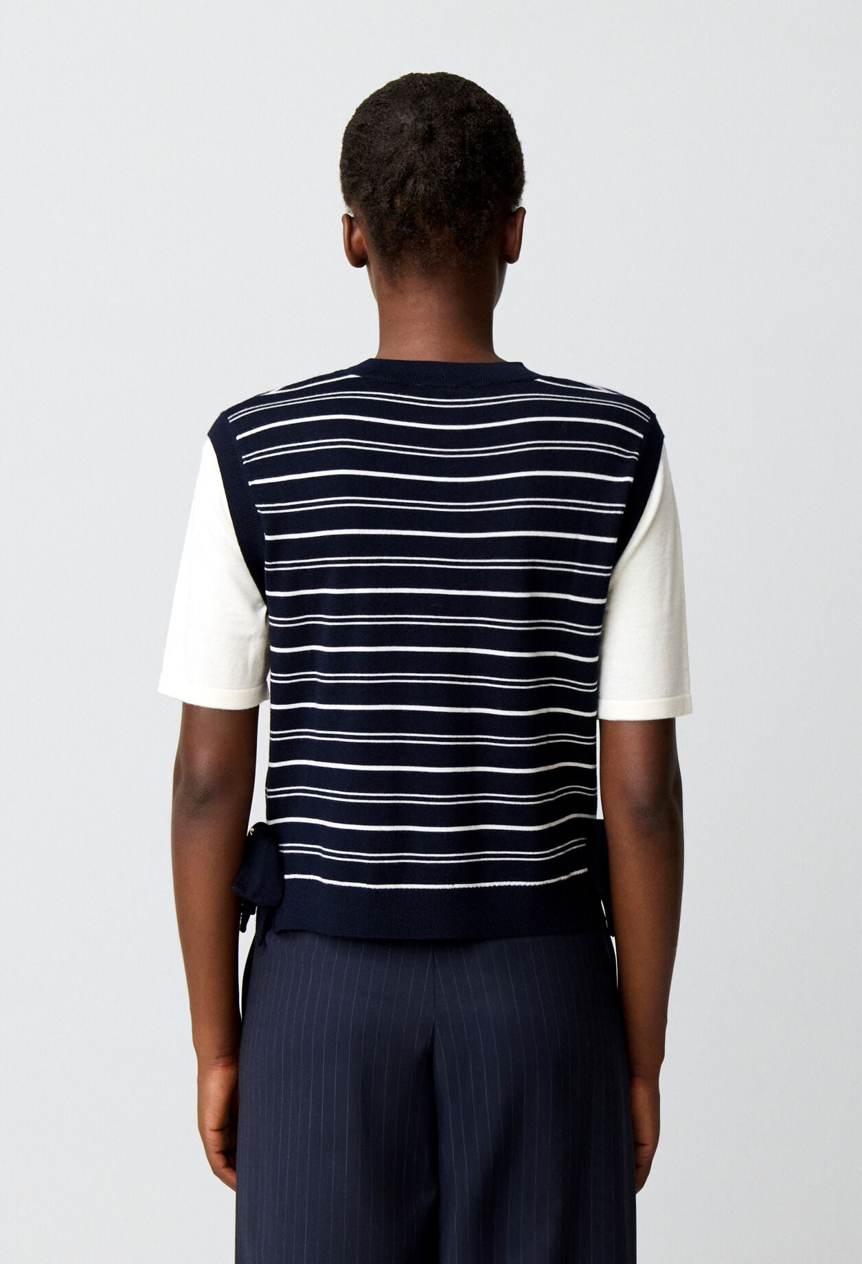 Pull maille ray&eacute; c&oelig;ur