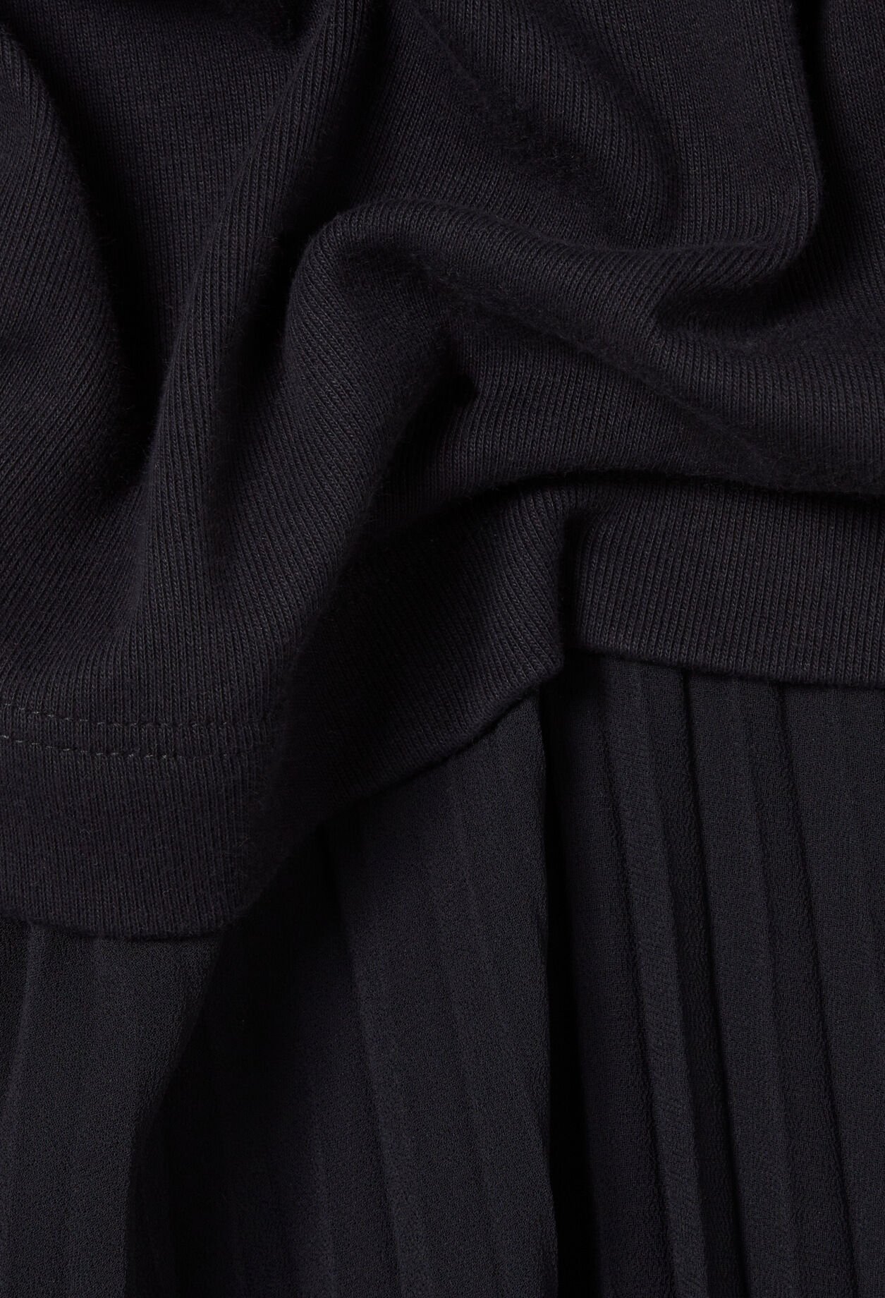 Robe longue plissée marine
