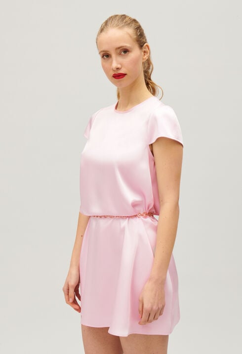 Robe courte babydoll fluide