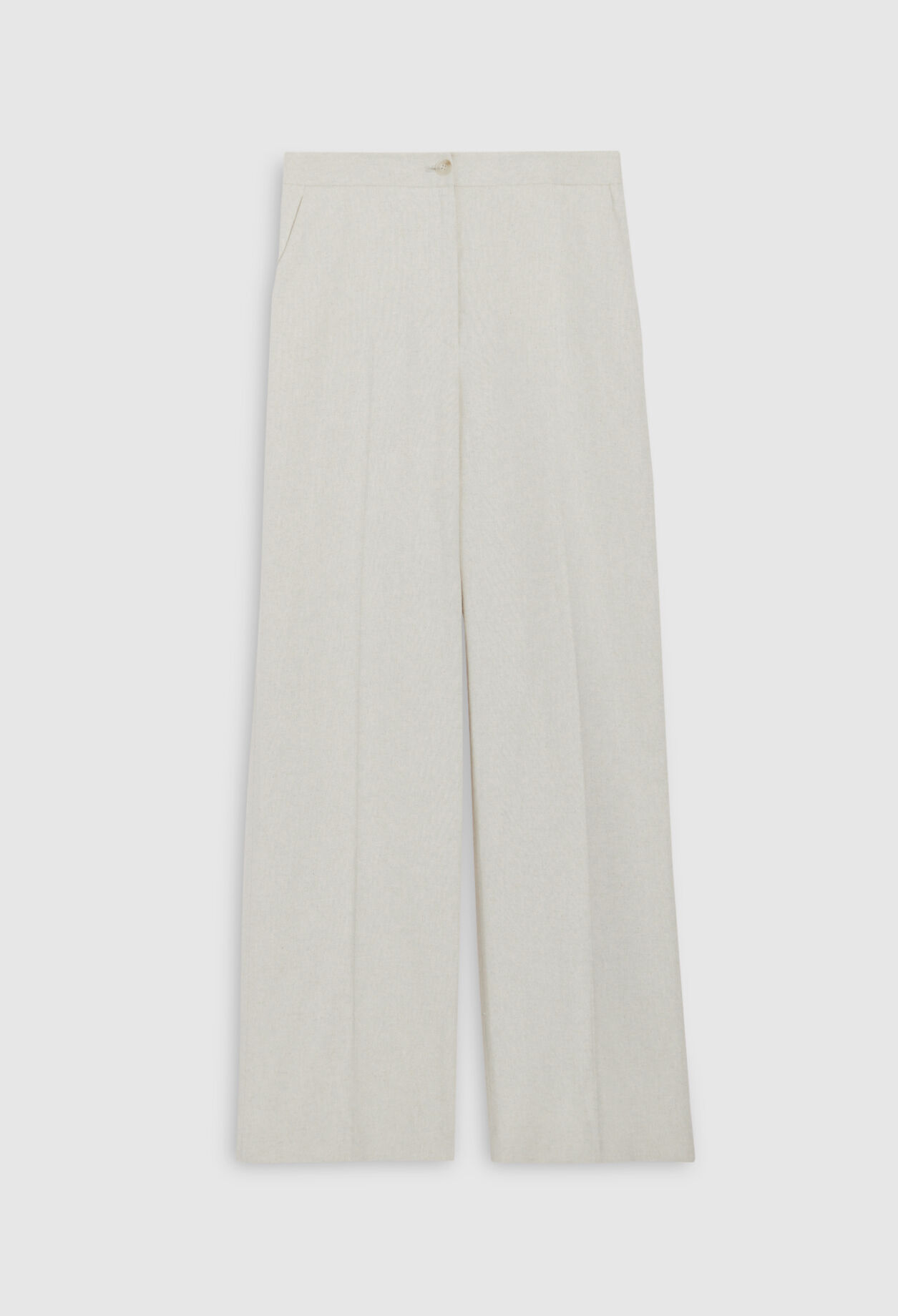 Pantalon beige coton et lin