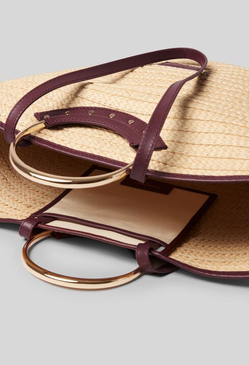 Panier raphia tressé à anses
