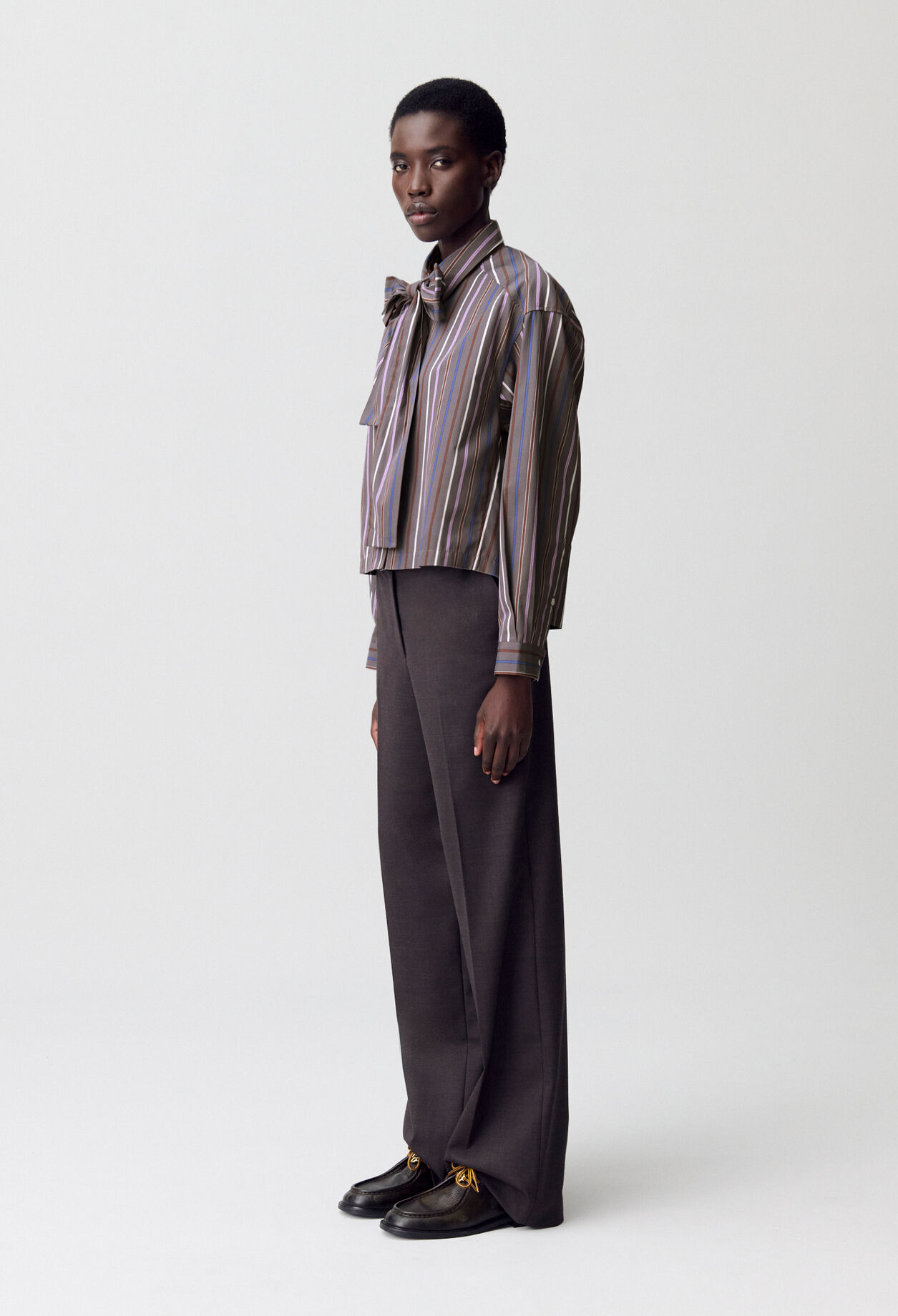 Chemise lavallière rayures