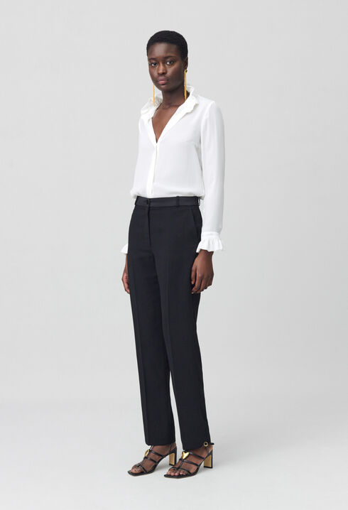 Pantalon tailleur coupe cigarette