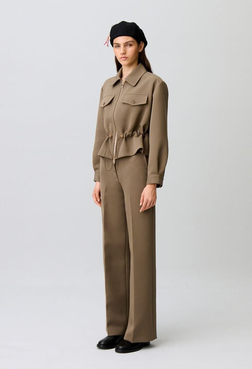 Veste &agrave; basque fleur dor&eacute;s