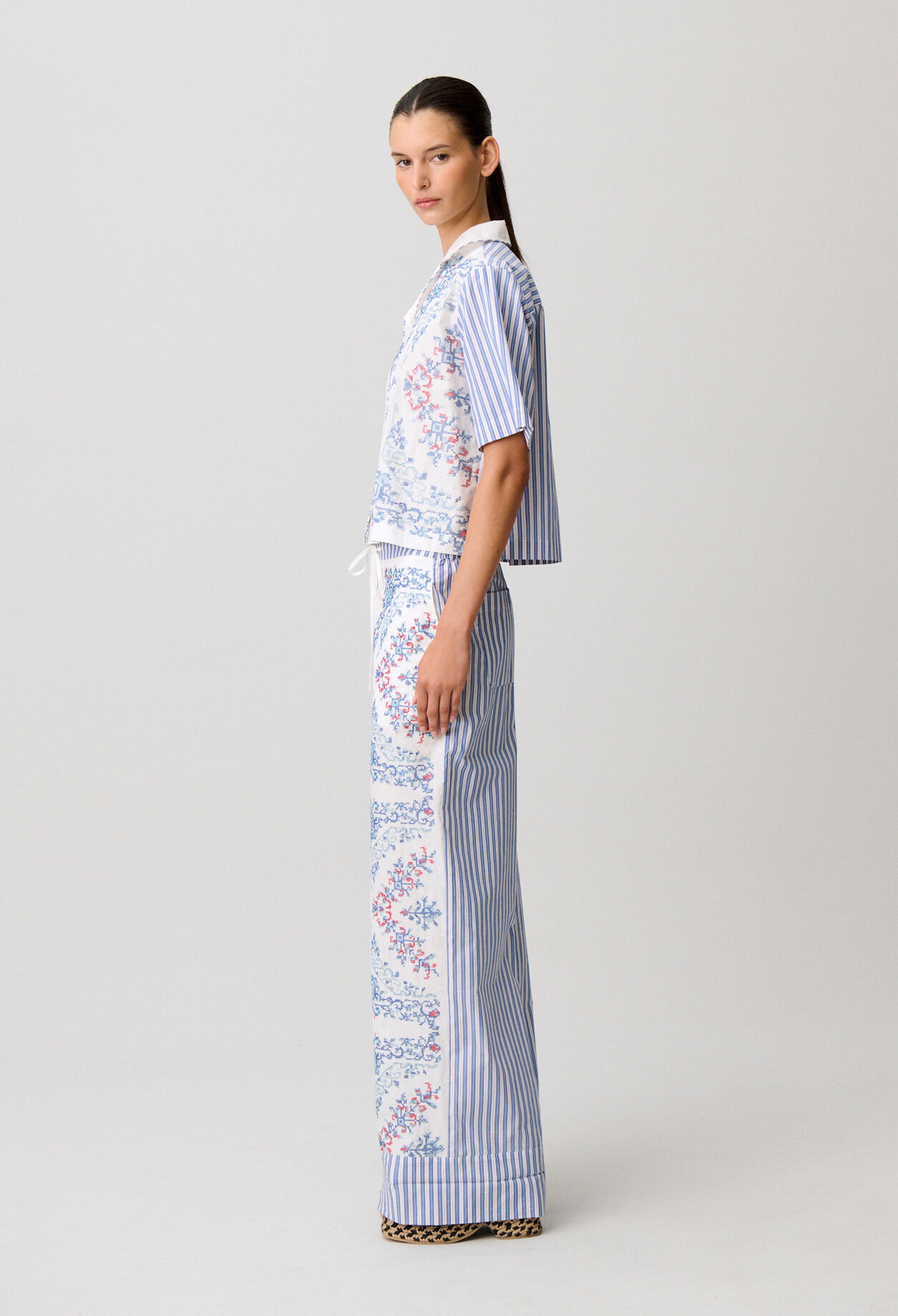 Chemise coton ray&eacute;es