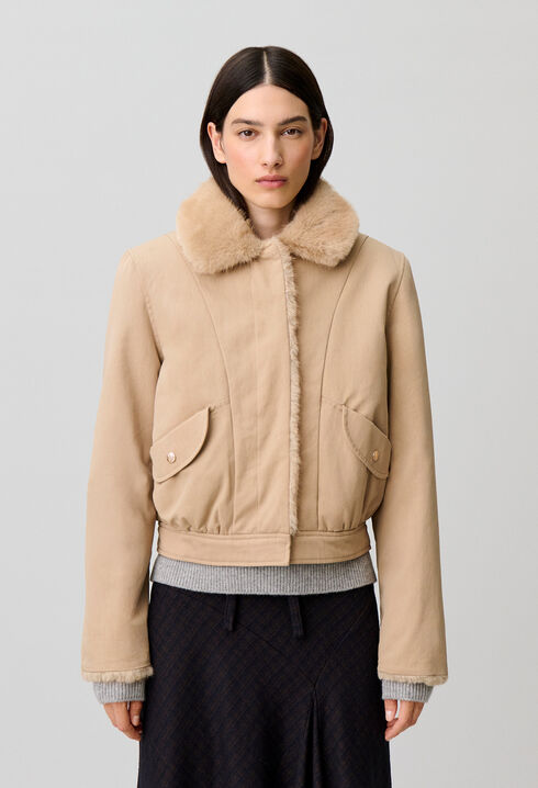 Parka courte nylon r&eacute;versible