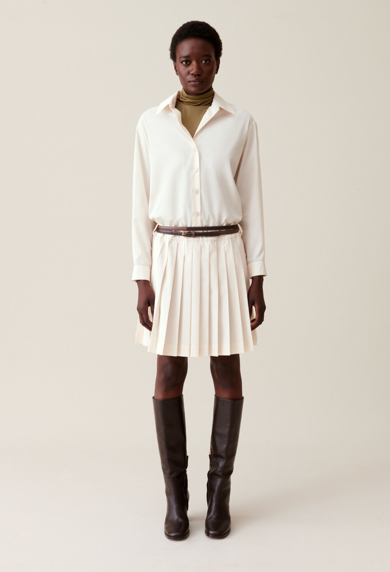 Robe chemise ceinturee boutonnee pour femme Claudie Pierlot